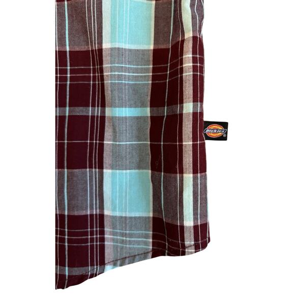 Dickies Men's Western Shirt Medium Plaid Pearl Snaps Relaxed Fit Ranch Rodeo EUC - Picture 6 of 9